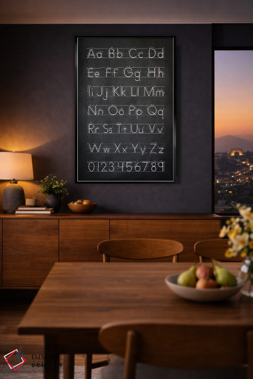 تابلو دکوراتیو دستخط III اثر پتنت پرینت استور - D2B