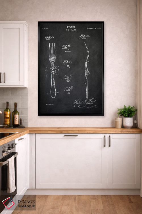 تابلو مدرن چنگال اثر پتنت پرینت استور - D3B