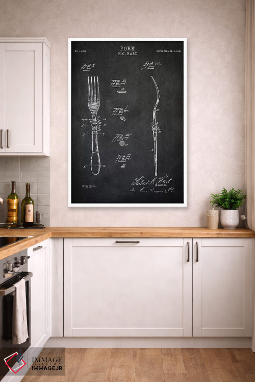 تابلو مدرن چنگال اثر پتنت پرینت استور - D4W