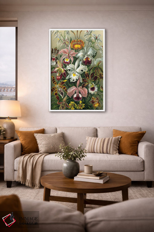تابلو دکوراتیو ارکیده های هیکل اثر پتنت پرینت استور - D3W