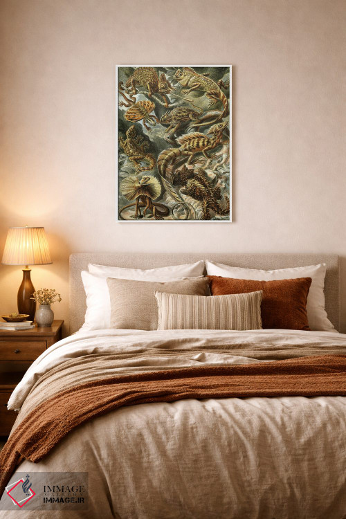 تابلو دکوراتیو مارمولک های هیکل اثر پتنت پرینت استور - D5W