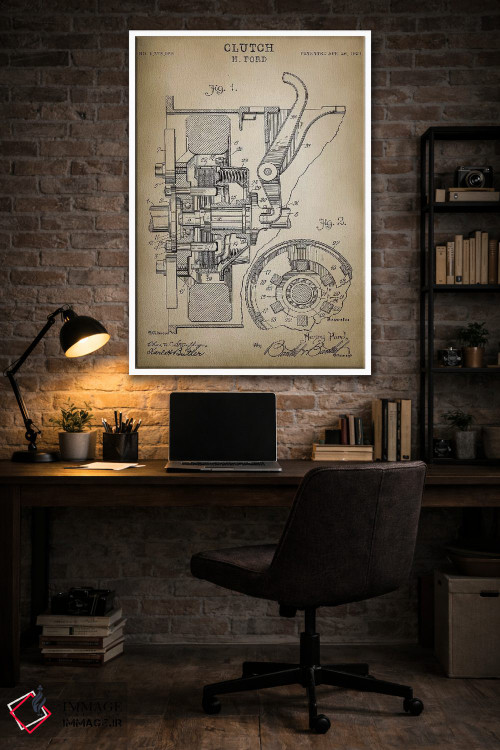تابلو دکوراتیو کلاچ فورد اثر پتنت پرینت استور - D4W