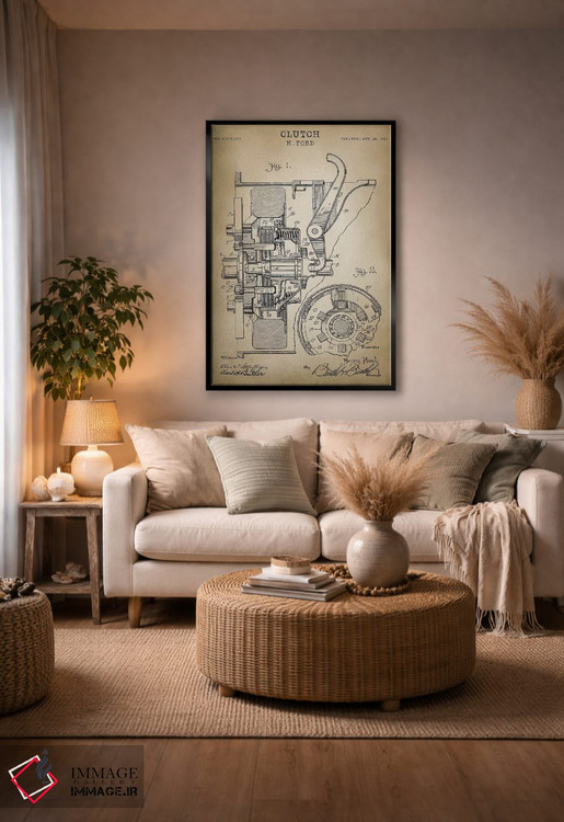 تابلو دکوراتیو کلاچ فورد اثر پتنت پرینت استور - D5B