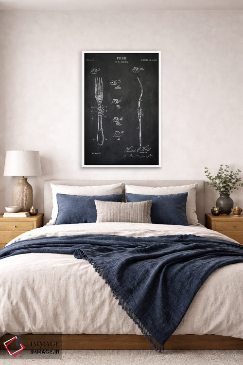 تابلو مدرن چنگال اثر پتنت پرینت استور - D6W