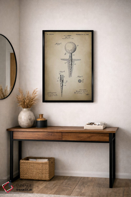 تابلو دکوراتیو تی گلف اثر پتنت پرینت استور - D4B