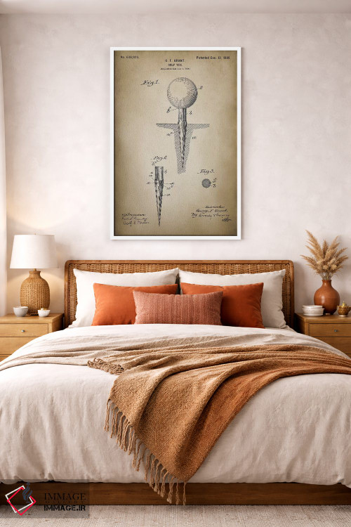 تابلو دکوراتیو تی گلف اثر پتنت پرینت استور - D3W