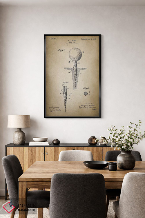 تابلو دکوراتیو تی گلف اثر پتنت پرینت استور - D5B