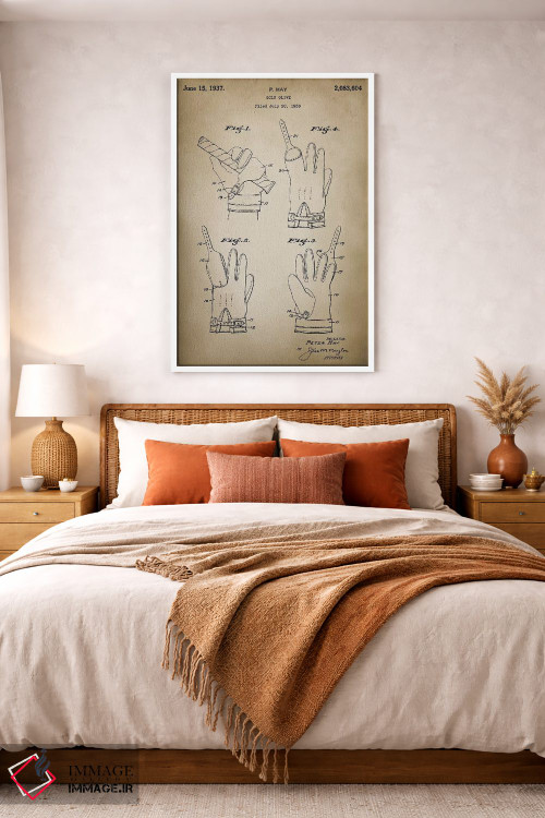 تابلو دکوراتیو دستکش گلف اثر پتنت پرینت استور - D4W