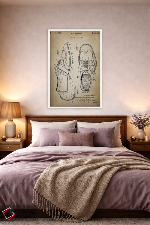 تابلو دکوراتیو کفش گلف اثر پتنت پرینت استور - D2W