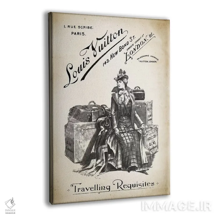 تابلو دکوراتیو لوازم سفر LV اثر پتنت پرینت استور - نمای پرسپکتیو محصول