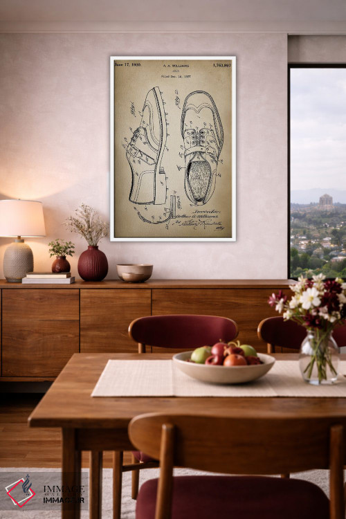 تابلو دکوراتیو کفش گلف اثر پتنت پرینت استور - D3W