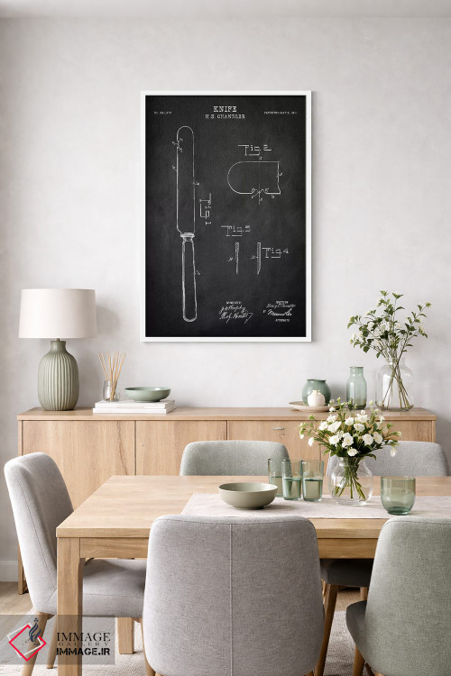 تابلو مدرن چاقو اثر پتنت پرینت استور - D5W