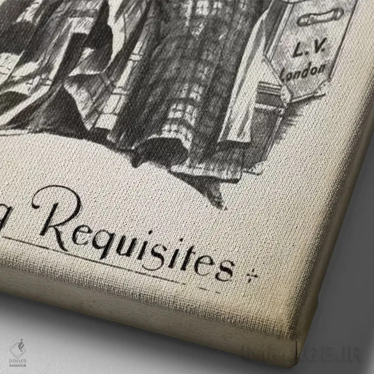 تابلو دکوراتیو لوازم سفر LV اثر پتنت پرینت استور - نمای نزدیک بافت بوم