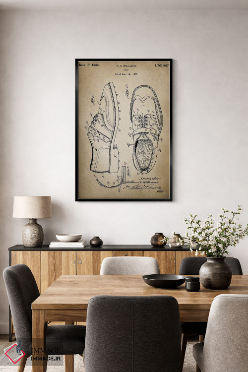 تابلو دکوراتیو کفش گلف اثر پتنت پرینت استور - D4B
