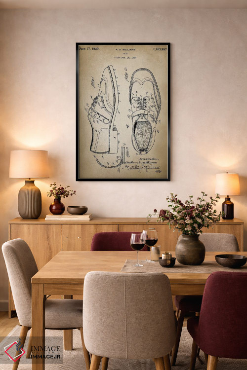 تابلو دکوراتیو کفش گلف اثر پتنت پرینت استور - D5B