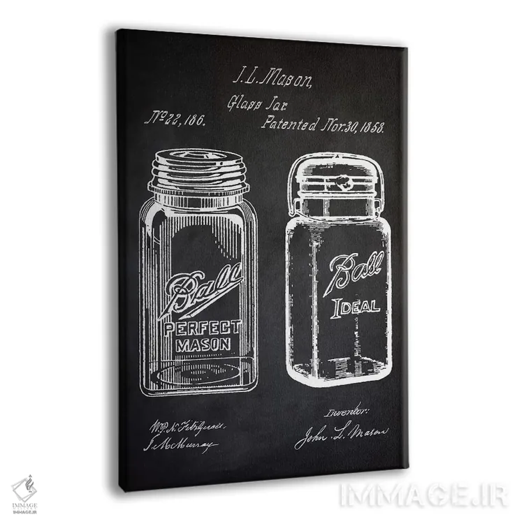 تابلو مدرن شیشه میسون اثر پتنت پرینت استور - نمای پرسپکتیو محصول