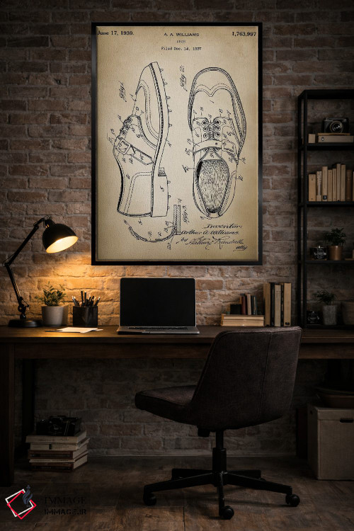 تابلو دکوراتیو کفش گلف اثر پتنت پرینت استور - D6B