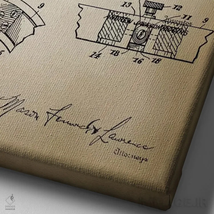 تابلو دکوراتیو دریایی، فرمان کشتی اثر پتنت پرینت استور - نمای نزدیک بافت بوم