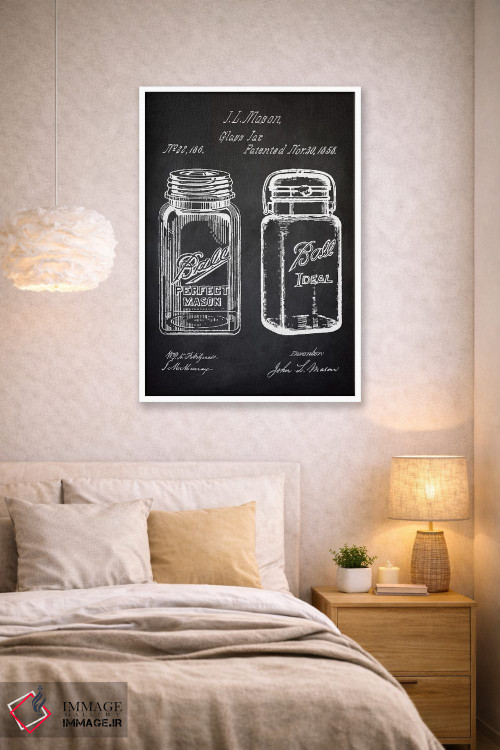 تابلو مدرن شیشه میسون اثر پتنت پرینت استور - D1W