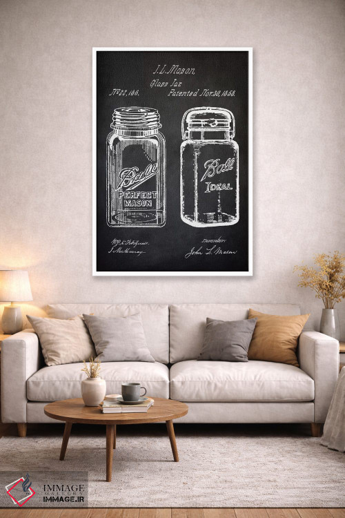 تابلو مدرن شیشه میسون اثر پتنت پرینت استور - D2W