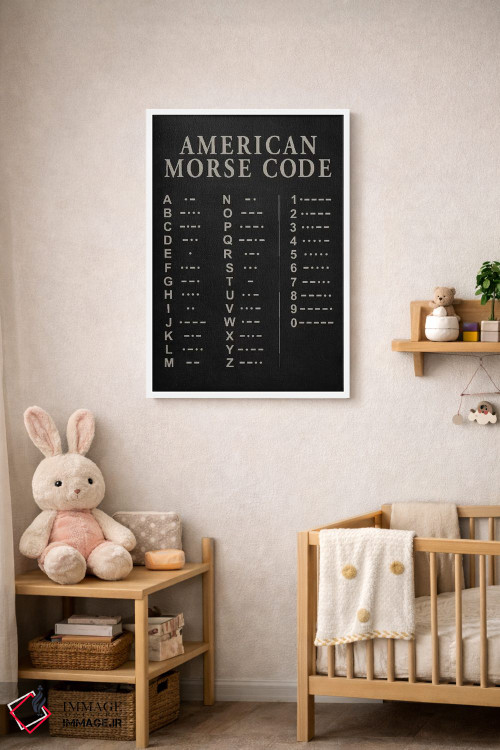 تابلو دکوراتیو کد مورس اثر پتنت پرینت استور - D3W