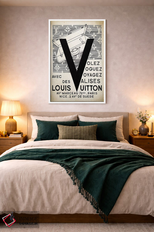 تابلو دکوراتیو کیف دستی LV اثر پتنت پرینت استور - D2W