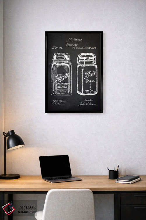 تابلو مدرن شیشه میسون اثر پتنت پرینت استور - D3B