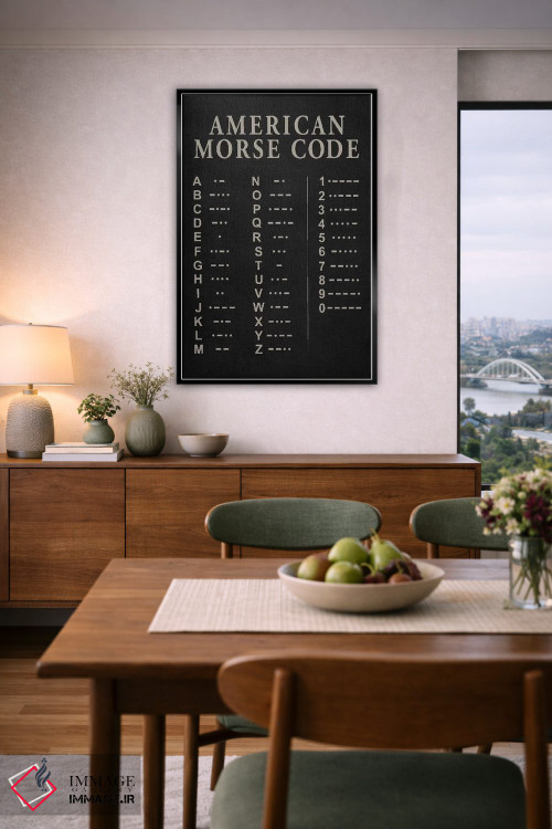تابلو دکوراتیو کد مورس اثر پتنت پرینت استور - D6B