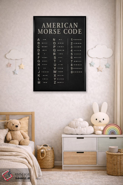 تابلو دکوراتیو کد مورس اثر پتنت پرینت استور - D5B