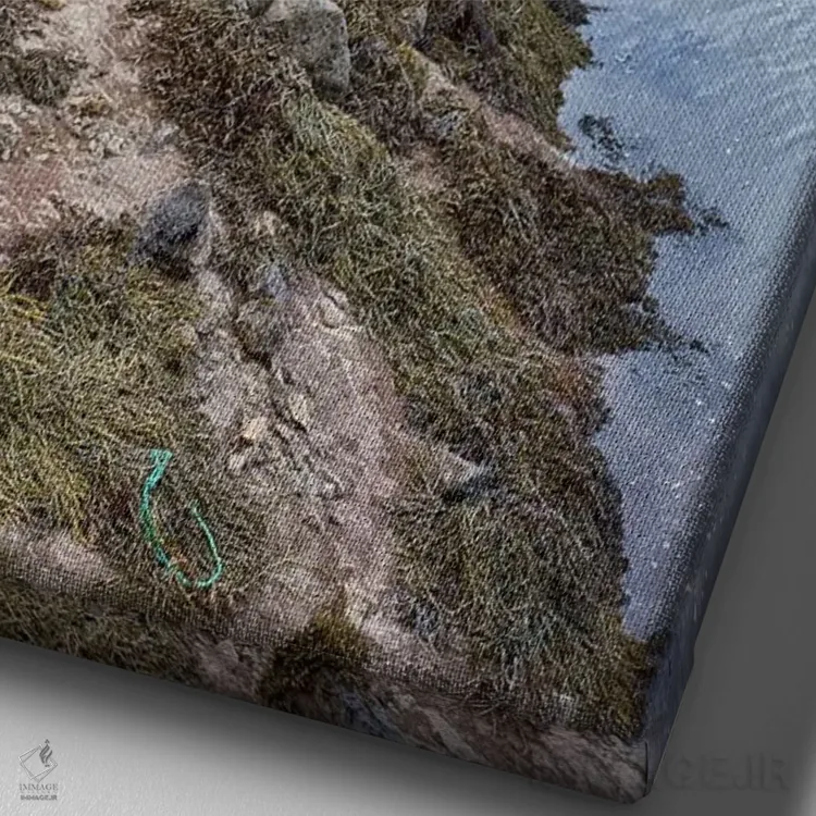 تابلو دکوراتیو ایسلند بودیر ۳ اثر مارک پائولدا - نمای نزدیک بافت بوم