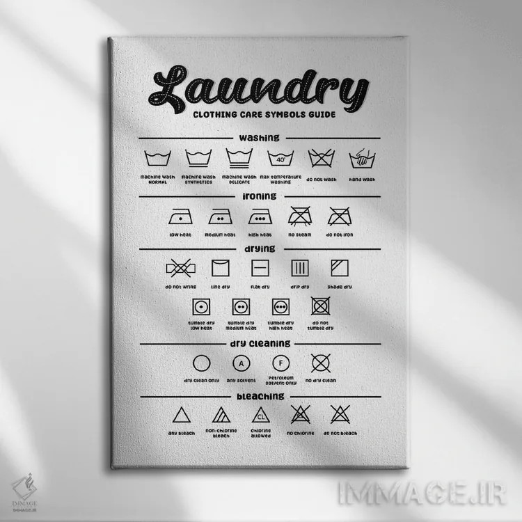 تابلو دکوراتیو لباس شویی نوستالژیک اثر مارتینا پاولوا - نمای روبهرو روی دیوار