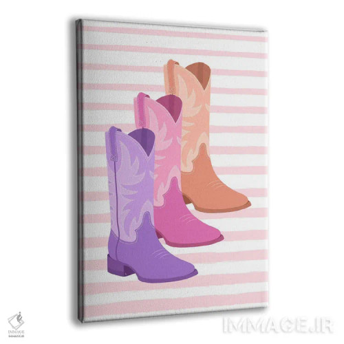 تابلو دکوراتیو چکمه های گاوچران جسور اثر مارتینا پاولوا - نمای پرسپکتیو محصول