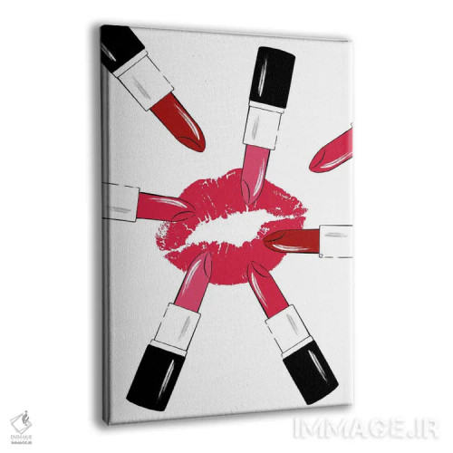 تابلو دکوراتیو رژلب های قرمز اثر مارتینا پاولوا - نمای پرسپکتیو محصول