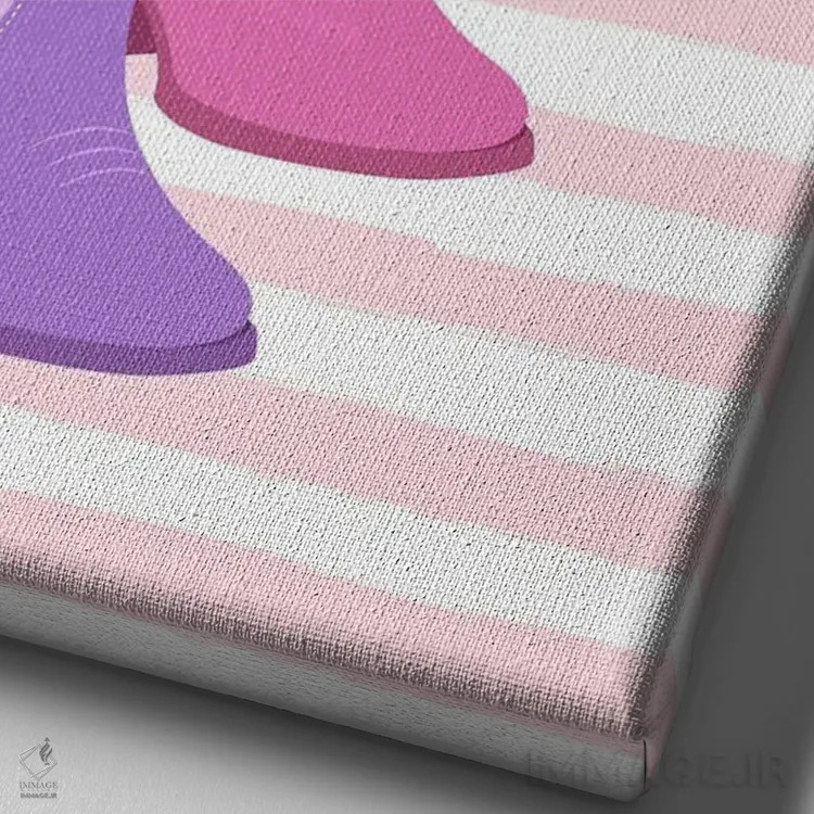 تابلو دکوراتیو چکمه های گاوچران جسور اثر مارتینا پاولوا - نمای نزدیک بافت بوم