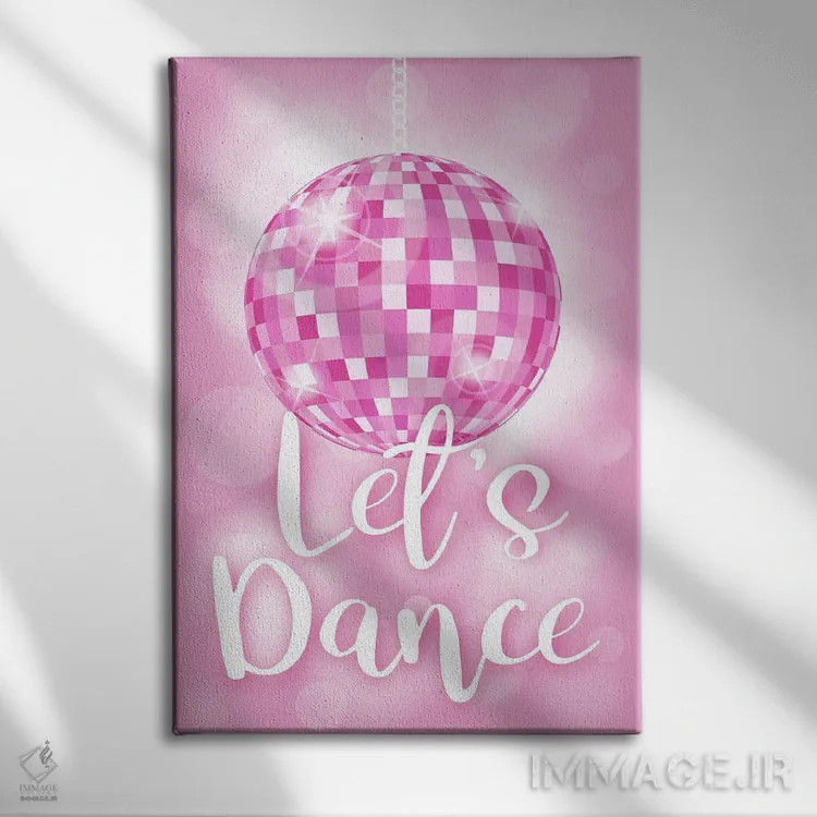 تابلو دکوراتیو توپ دیسکو بیا برقصیم اثر مارتینا پاولوا - نمای روبهرو روی دیوار