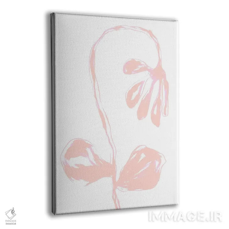 تابلو مینیمال شکوفه پرز هلو اثر مارتینا پاولوا - نمای پرسپکتیو محصول