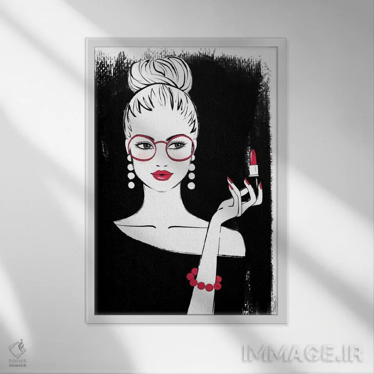 تابلو دکوراتیو زیبایی نخبه گرایانه اثر مارتینا پاولوا - نمای قابدار سفید