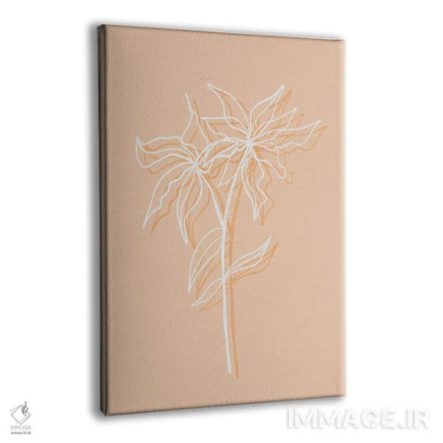 تابلو مینیمال سایه گل پرز هلو اثر مارتینا پاولوا - نمای پرسپکتیو محصول