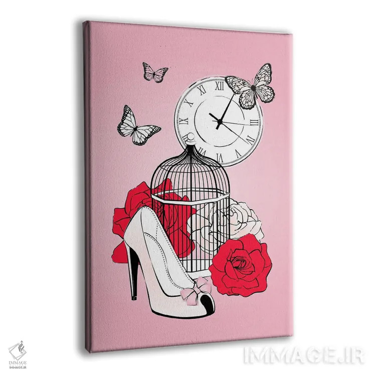 تابلو دکوراتیو قفس رمانتیک اثر مارتینا پاولوا - نمای پرسپکتیو محصول