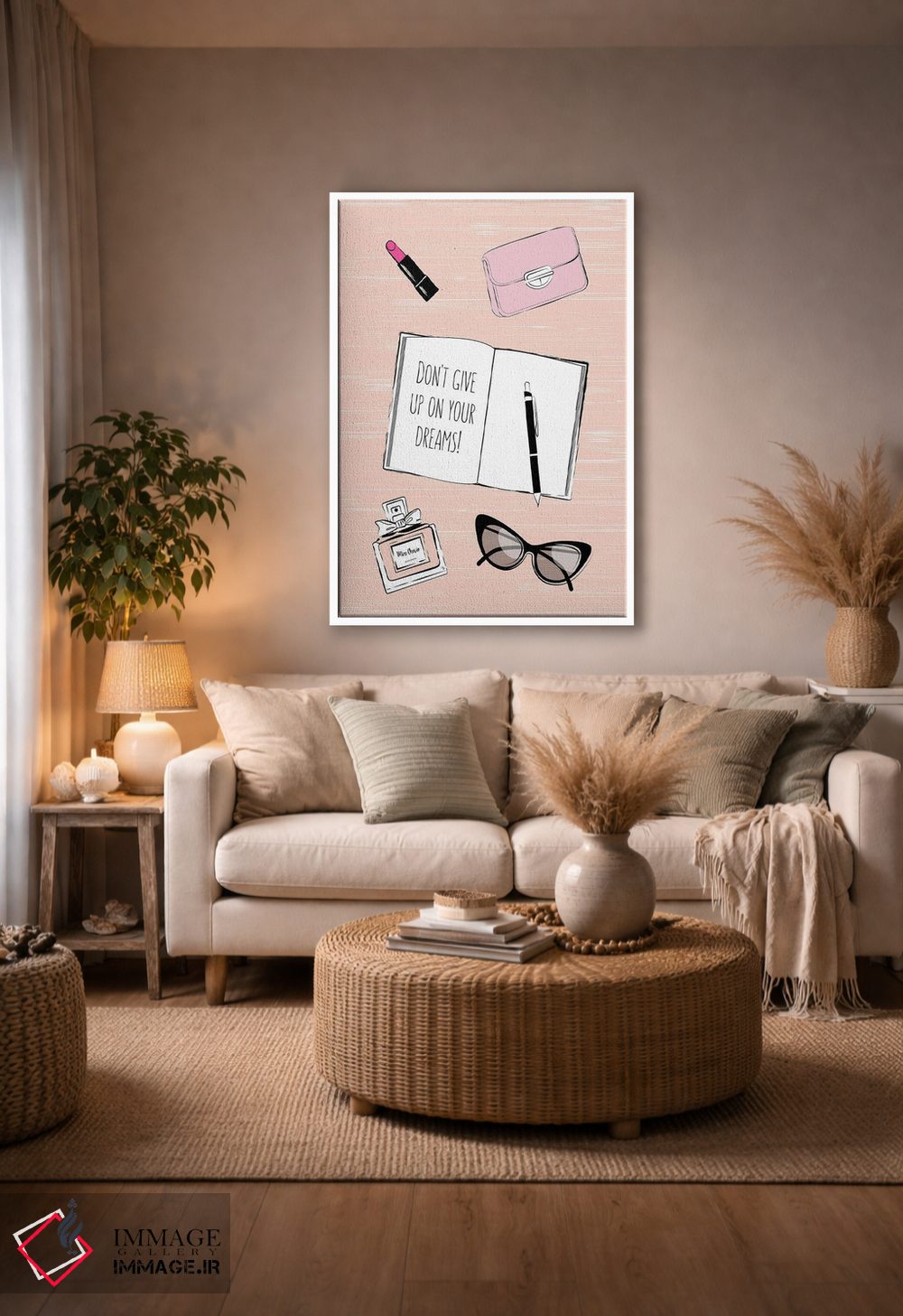 تابلو مینیمال رویاهات را رها نکن اثر مارتینا پاولوا - D4W