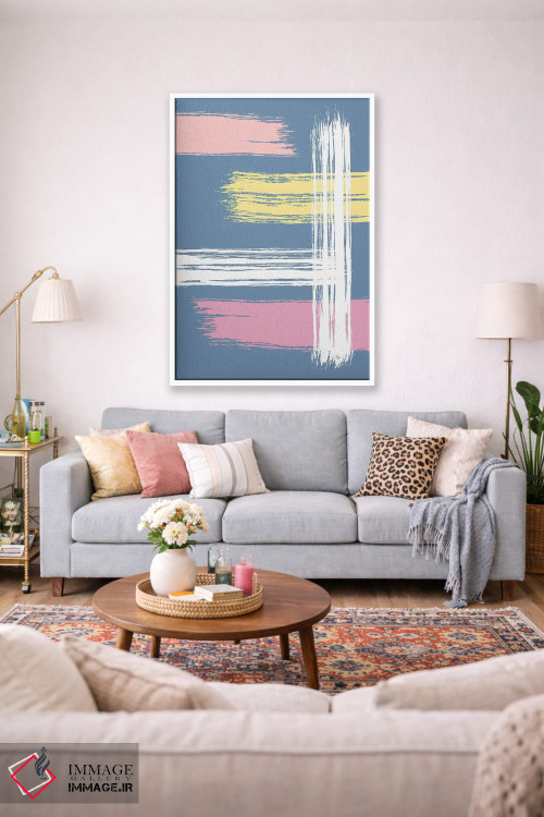 تابلو مینیمال بازی رنگ ها اثر مارتینا پاولوا - D1W