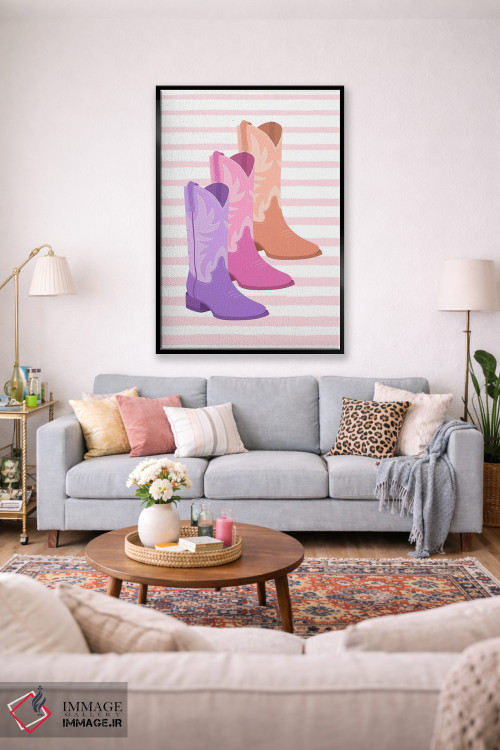 تابلو دکوراتیو چکمه های گاوچران جسور اثر مارتینا پاولوا - D1B