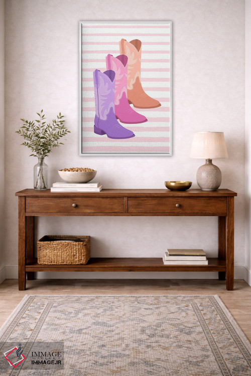 تابلو دکوراتیو چکمه های گاوچران جسور اثر مارتینا پاولوا - D2W