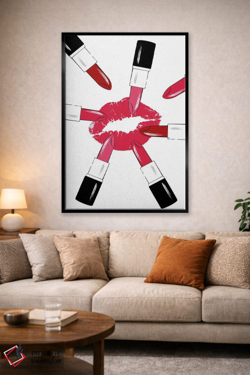 تابلو دکوراتیو رژلب های قرمز اثر مارتینا پاولوا - D1B