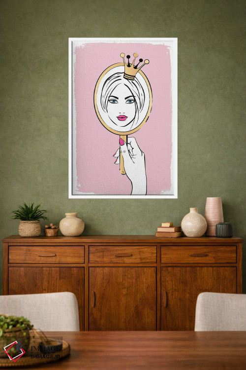 تابلو دکوراتیو دختر آینه اثر مارتینا پاولوا - D1W