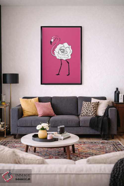 تابلو مدرن فلامینگو رز اثر مارتینا پاولوا - D2B