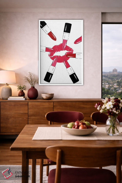 تابلو دکوراتیو رژلب های قرمز اثر مارتینا پاولوا - D4W