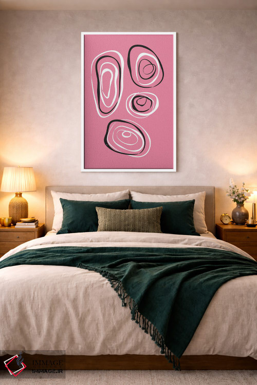 تابلو مینیمال دایره های انتزاعی اثر مارتینا پاولوا - D4W