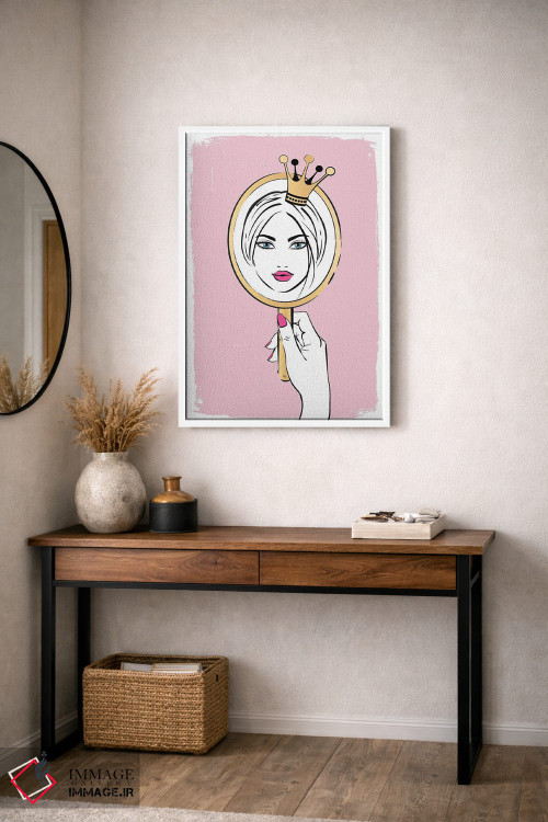 تابلو دکوراتیو دختر آینه اثر مارتینا پاولوا - D3W