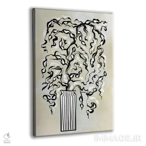 تابلو دکوراتیو شاخه های سیاه اثر مارتینا پاولوا - نمای پرسپکتیو محصول